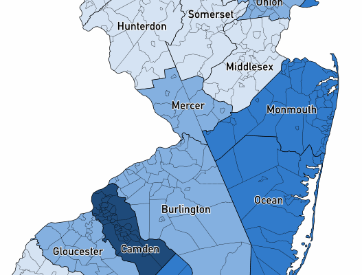 Missing: 39,527 New Jersey Voters Map