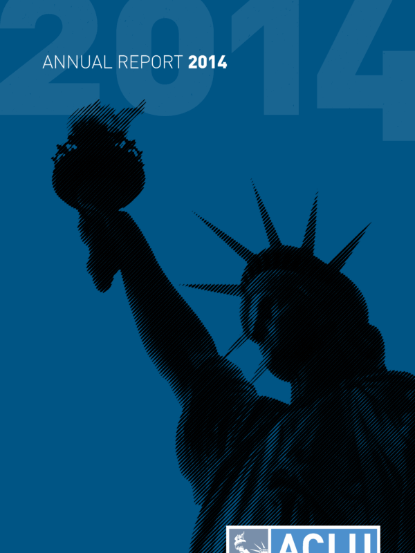 2014 ACLU-NJ Annual Report Cover