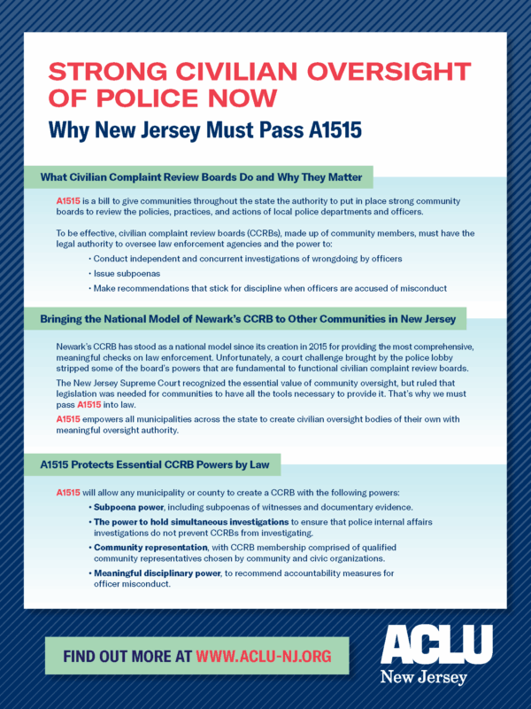 ACLU-NJ CCRB One-Pager