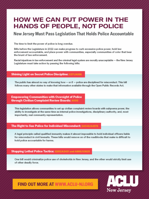ACLU-NJ Policing One-Pager