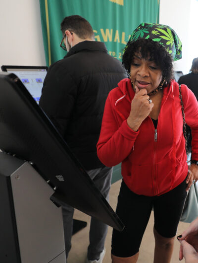 Customers shop on the first day of recreational marijuana sales