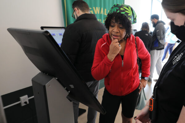 Customers shop on the first day of recreational marijuana sales