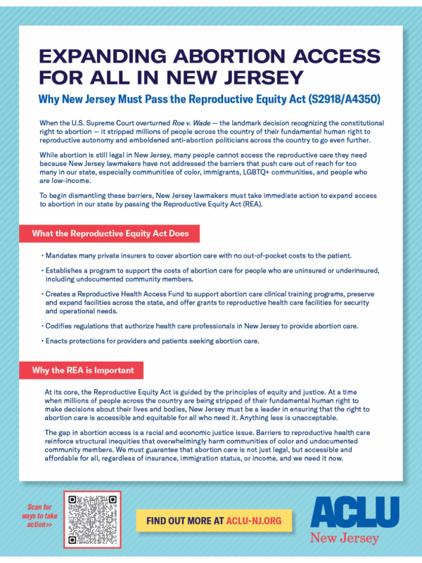 ACLU-REA One-Pager (2022)