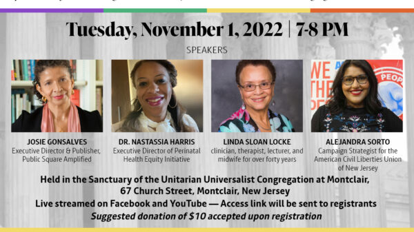 An event flyer reading: Reclaiming Our Bodies: from advocacy to action. Underneath the event details, there are four headshots of all the speakers.