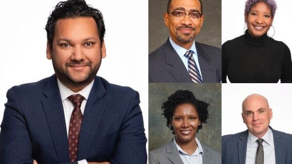 Five headshots of speakers