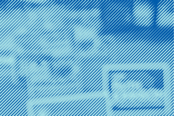 An image of political signs on a lawn with blue stripped treatment applied