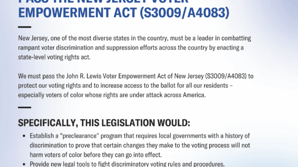 Our vote. Our power. Pass the New Jersey Voter Empowerment Act.