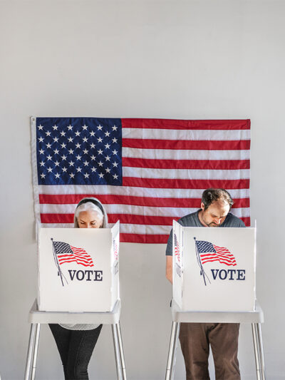 voters at polling station