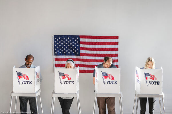 voters at polling station