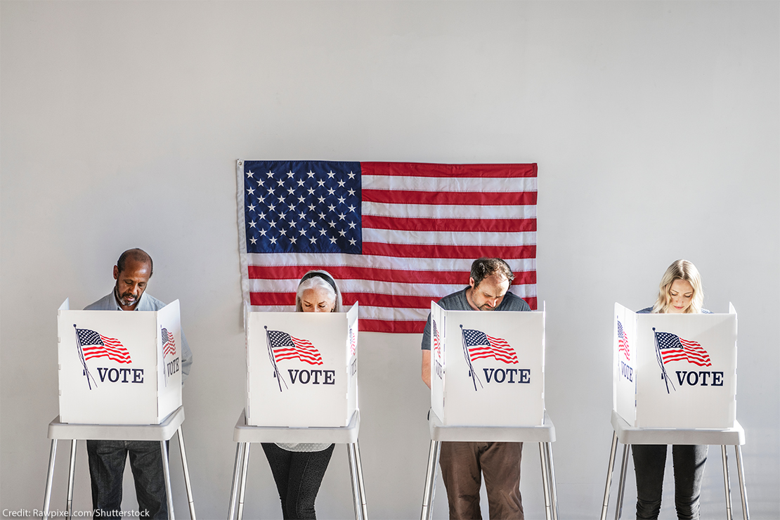 voters at polling station