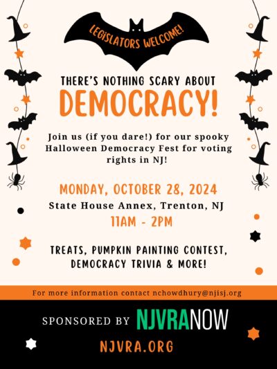2024 Halloween Democracy Festival Flyer, New Jersey State House