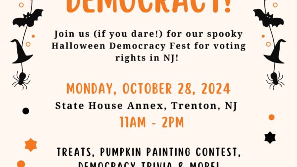 2024 Halloween Democracy Festival Flyer, New Jersey State House