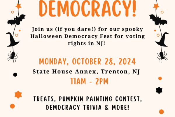 2024 Halloween Democracy Festival Flyer, New Jersey State House
