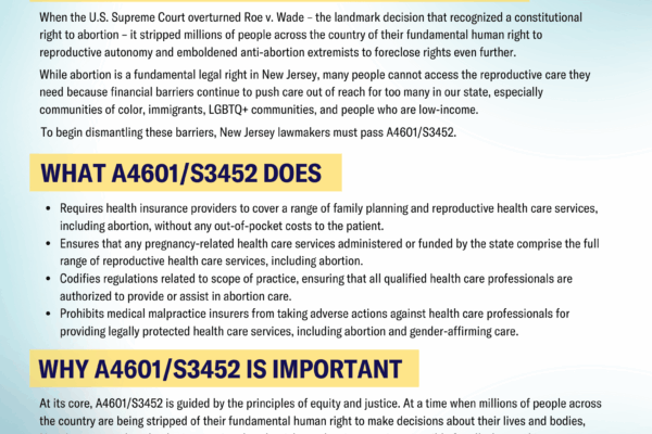 RFHE Insurance Bill One Sheet 2024