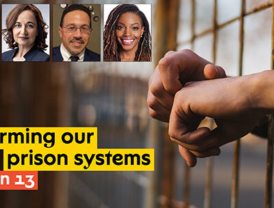 Graphic for Reforming Our Prison Systems Panel at NJPAC