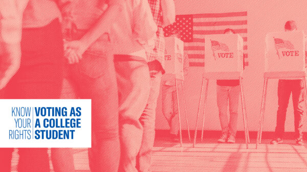 People waiting in line to vote