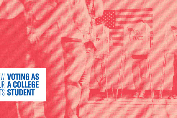 People waiting in line to vote
