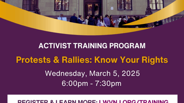 Protests and Rallies: Know Your Rights Wednesday March 5 at 6PM