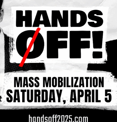 Hands Off Mass Mobilization Graphic