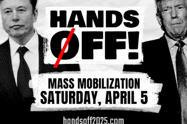 Hands Off Mass Mobilization Graphic
