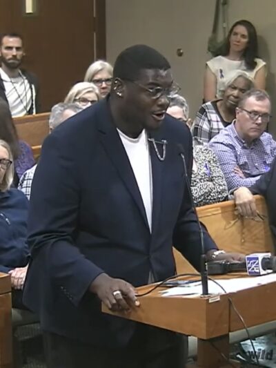 ACLU-NJ Policy Counsel DuWuan Norwood testifies at the Summit City Council.