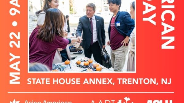 Asian American Advocacy Day will be held on May 22 at the State House in Trenton.
