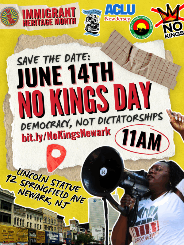 No Kings Day Newark NJ: One Planet, One People