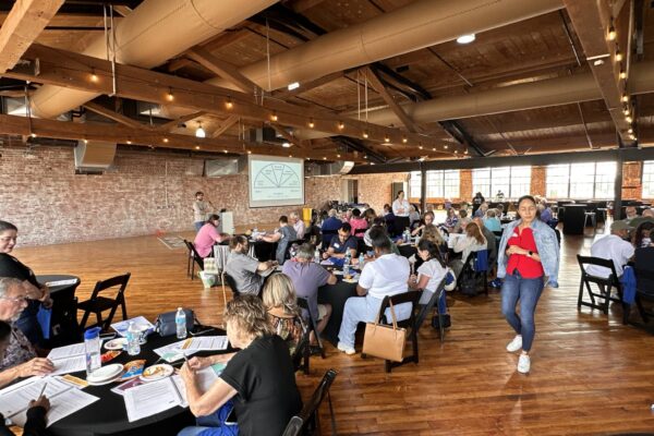 People receiving training in groups
