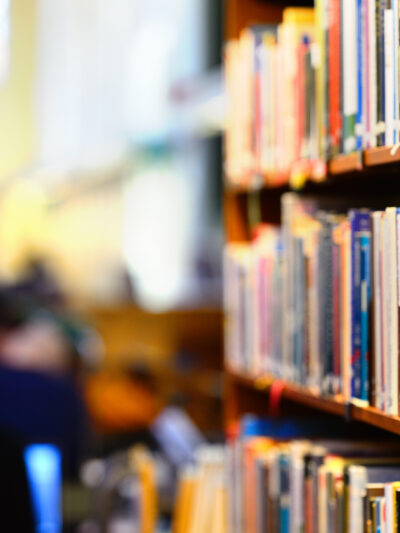 library shelves
