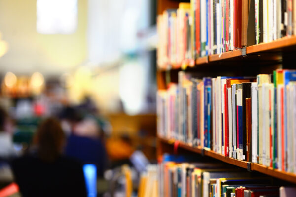 library shelves