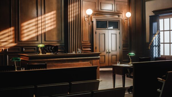 an empty courtroom