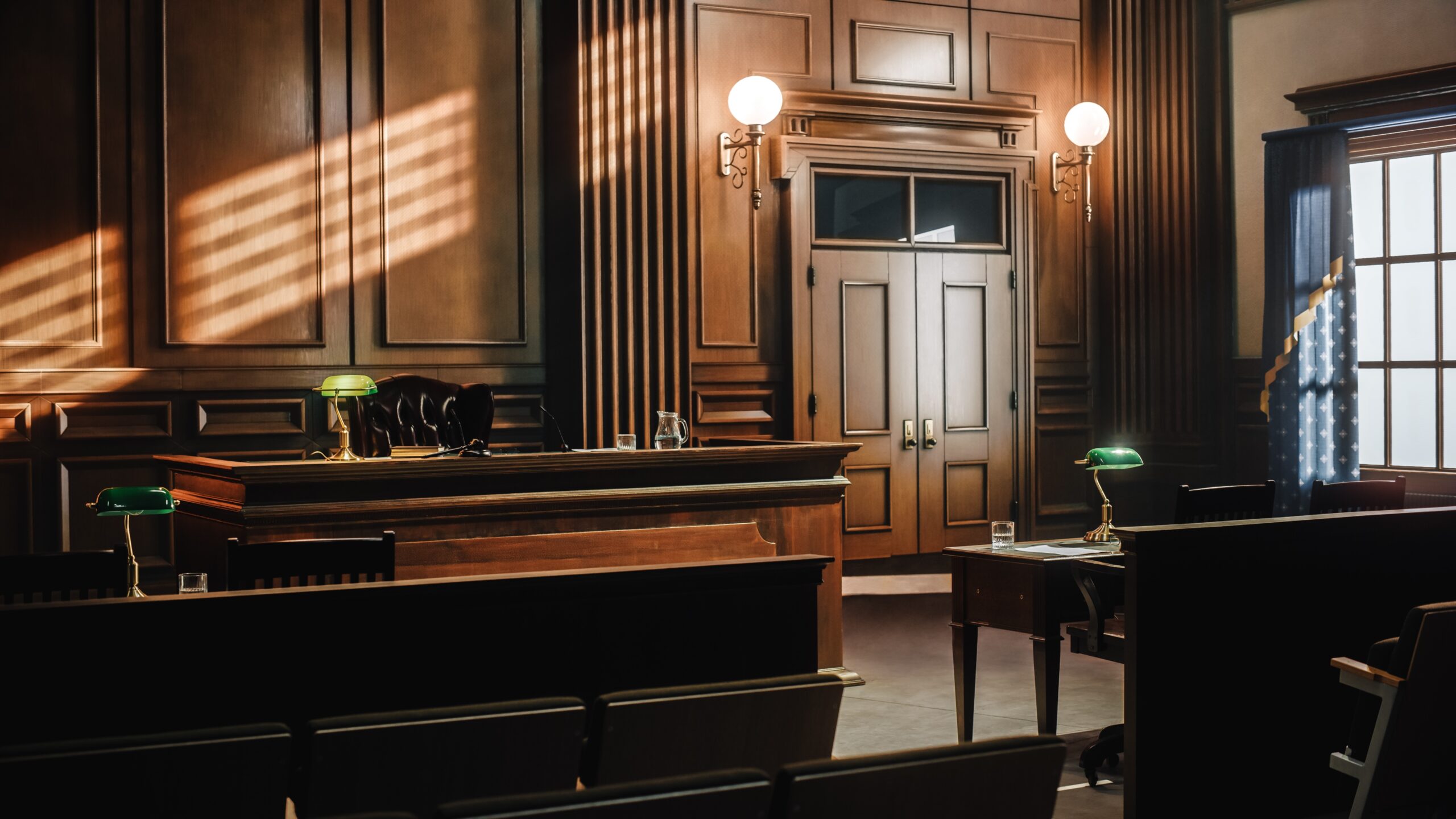 an empty courtroom