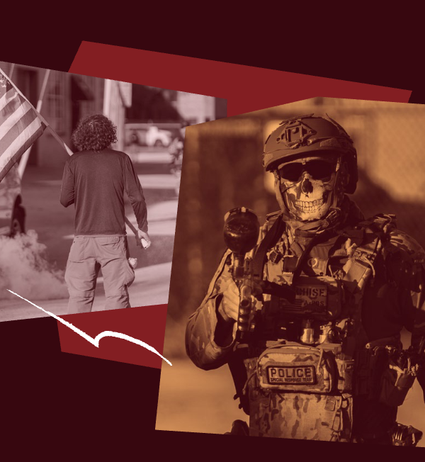 A graphic containing images pertaining to deportations and ICE agents.