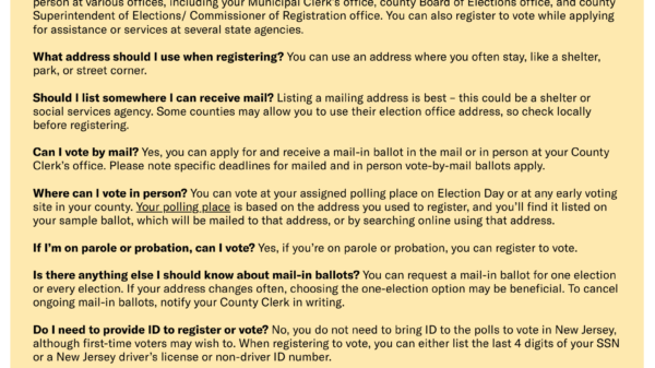 Voting While Unhoused One-Pager
