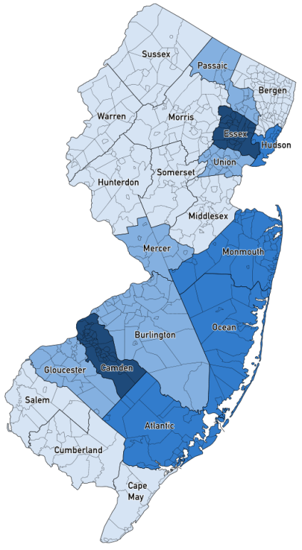Missing: 39,527 New Jersey Voters Map